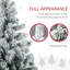 6/7.5FT Tall Prelit Artificial Christmas Tree With Snow Flocked Branches, Warm White Or Colourful LED Lights & Steel Base