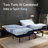  Massaging Adjustable Bed With 12" Memory Foam Mattress, Usb, Underbed Light, Wireless Remote Zero Gravity Bed-1332345389