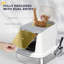 Stainless Steel Litter Box with Lid White
