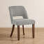 Chaise rembourrée moderne en chenille avec pieds en bois massif, chaise d'appoint Mid-Century pour la cuisine et la salle à manger-1450178348
