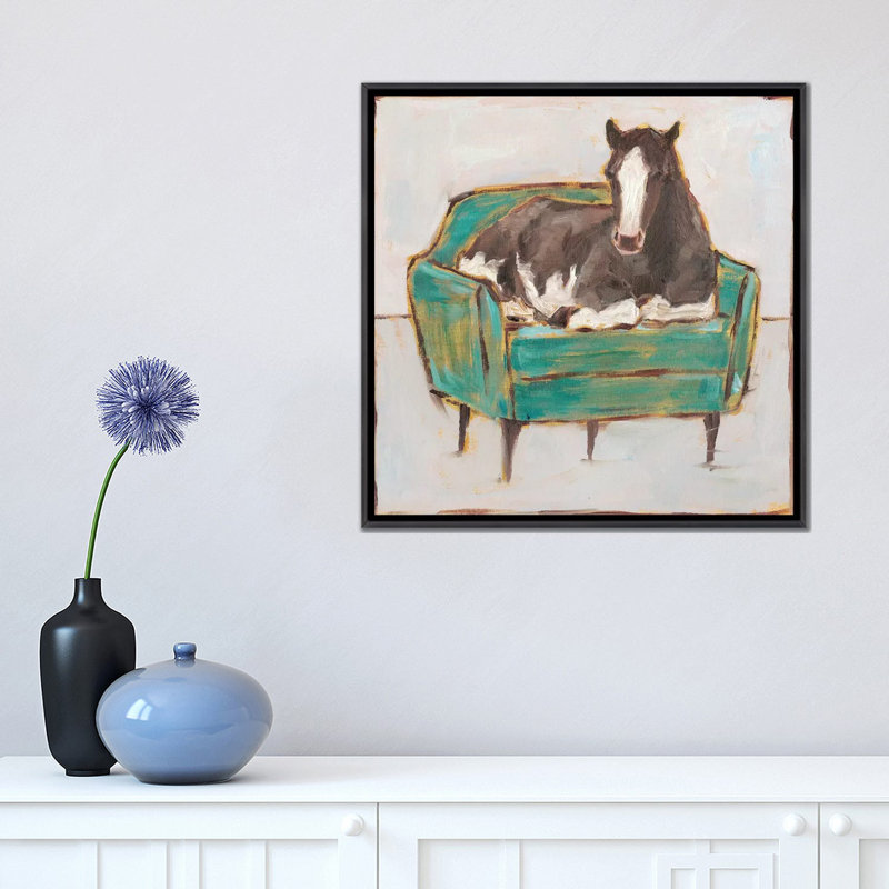 «Creature Comforts I» par Ethan Harper - reproduction d'art, H 18 po x l 18 po x 1,5 po, Pas de tapis