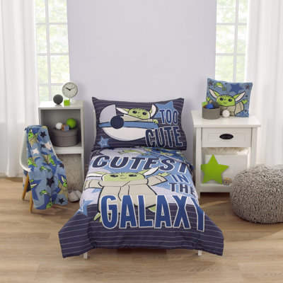 Ensemble de lit pour tout-petits 4 pièces NoJo Star Wars The Child Cutest in the Galaxy