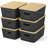 Plastic Storage Containers Stackable Storage Bins, Storage Baskets For Organizing Shelves Drawers Desktop Closet Playroom Classroom Office, 6 Pack