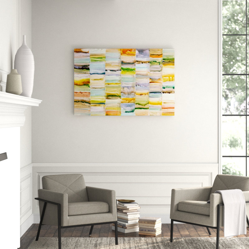 Stripy Mixture I Print by Sonia Noir, 36" H x 54" W x 1.5" D, Outdoor