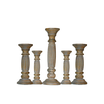 15'' H Wood Tabletop Pillar