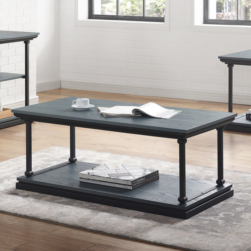 Kiven Single Coffee Table, Antique Blue