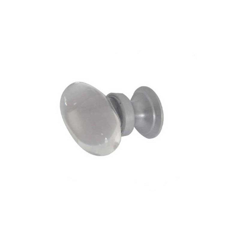 30mm Diameter Mushroom Knob, Satin Chrome