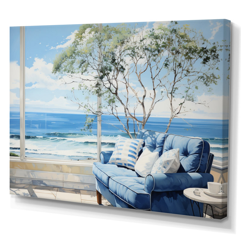 «Coastalwindows Windows To The II», reproduction sur toile encadrée, H 30 po x l 40 po x P 1,5 po, Toile tendue