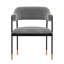 Fauteuil en chenille de métal gris Lia-1005190716