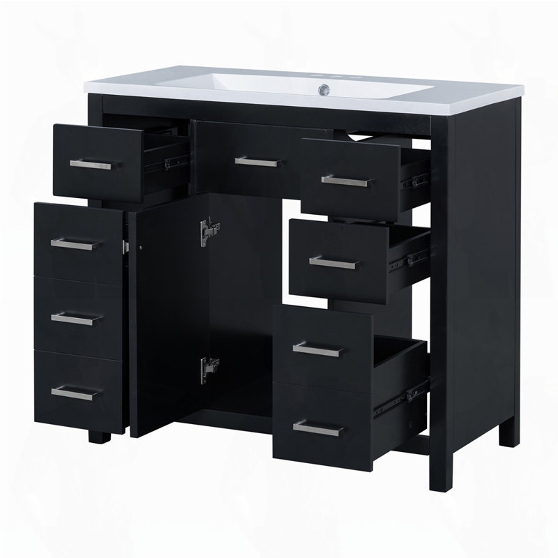 Meuble-lavabo de rangement multifonctionnel