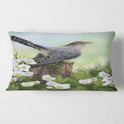 Cuckoo Bird on an Old Stump Rectangular Pillow Cover & Insert