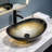 Topcraft Oval Artistic Vessel Sink Gilded black