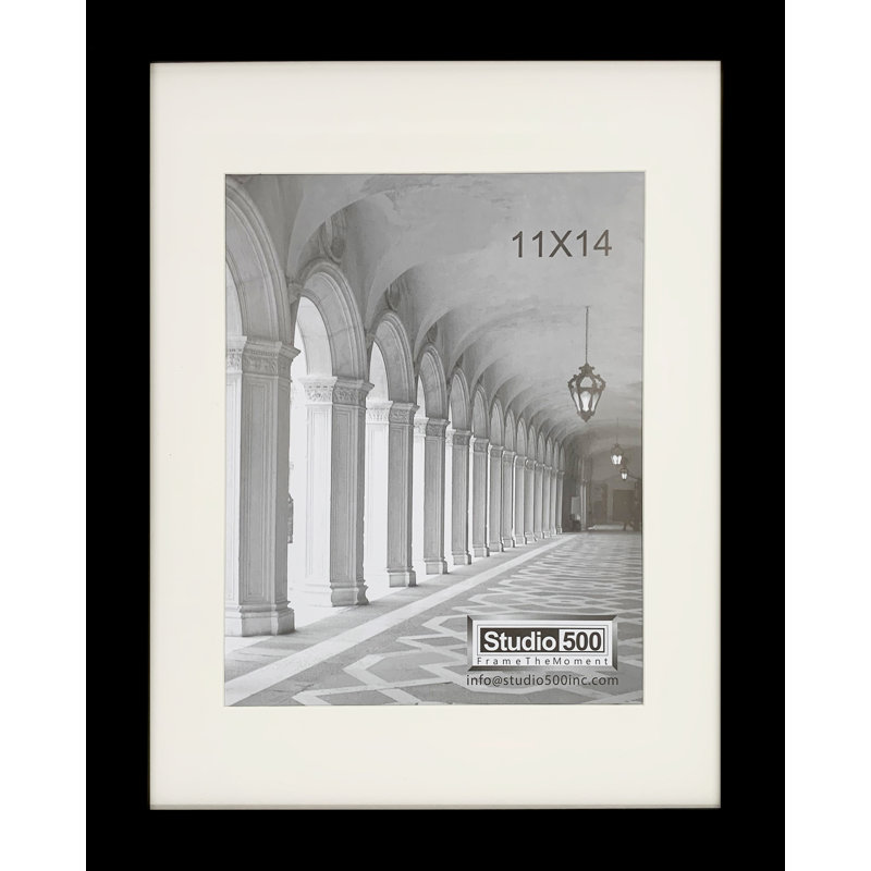 Lucienne Beveled Single Picture Frame in Black, 11" x 14"