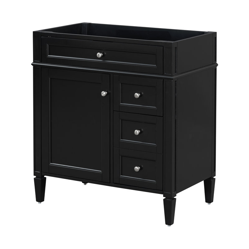  Bathroom Vanity Cabinet with 2 Drawers, Sink Base Only, Sleek Modern Design for Bathroom Storage