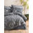 Luxury Ranforce Quilt Cover Set, 102.4 x 86.6 inches | 100% Cotton, 145 Thread Count, Anthracite Color | Machine Washable, Pigment Printing, Button Closure Duvet & Envelope Pillowcases (2 Pieces)-119292019-119292038
