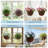4PCS Round Hanging Planter with Drainage Plug for Indoor Outdoor-380157172