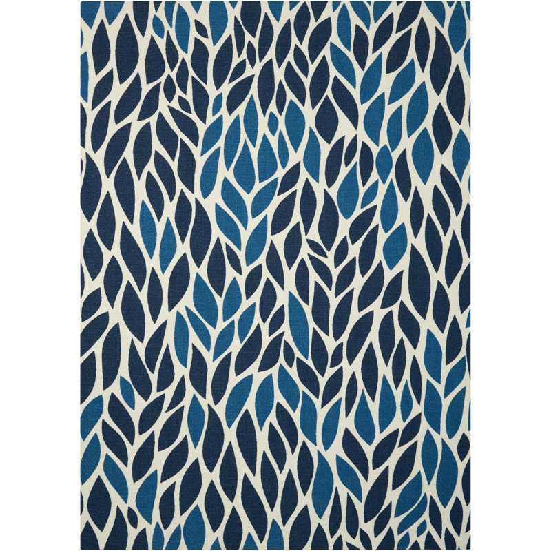 tapis intérieur/extérieur bleu Sheedy, Rectangulaire 10 pi x 13 pi