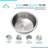 18" L x 18" W UndermountInch Circular Undermount Kitchen Sink with Basket Strainer