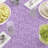 Rectangular Tablecloth, 100% Cotton, 52X104", Purple Vines-984180321