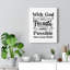 Possible Matthew 19:26 - Wrapped Canvas Print-1017581193