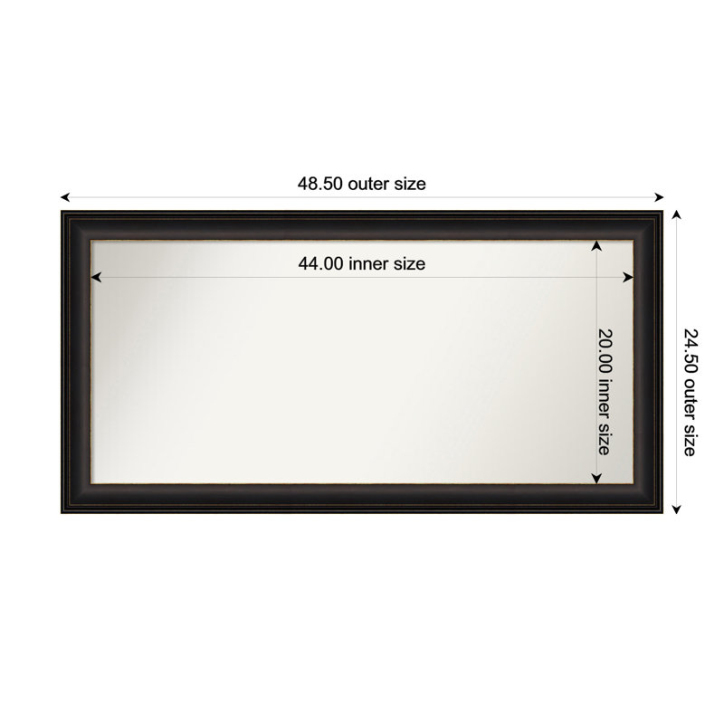 Miroir mural Tavalas, Rectangle, 29,5 po x 44,5 po
