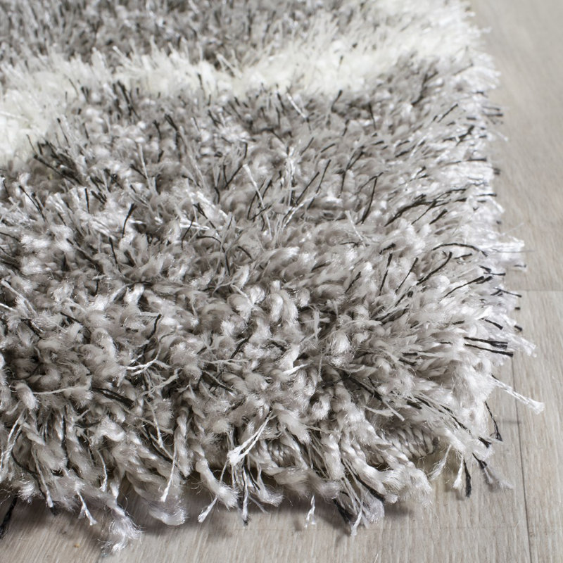 Tapis performance à poil long à motif géométrique Montréal Bertl, Rectangle 10 pi x 14 pi