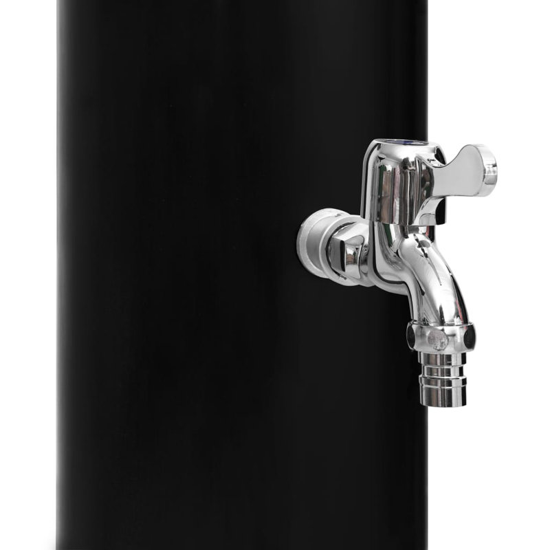 Black Outdoor Solar Shower with Faucet and 10.6 Gal Tank