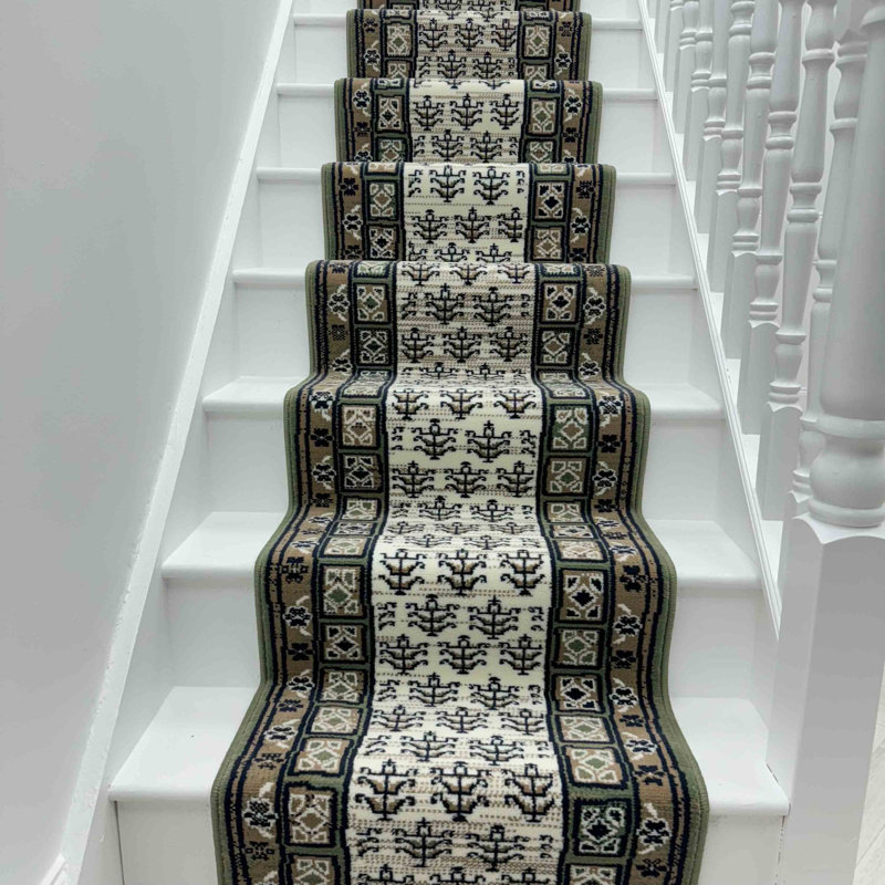 Stair Runner Geometric Area Rug, Runner 60 x 480 cm
