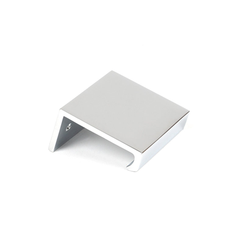 Polished Brass 50Mm Plain Edge Pull, Polished Chrome, 3 cm