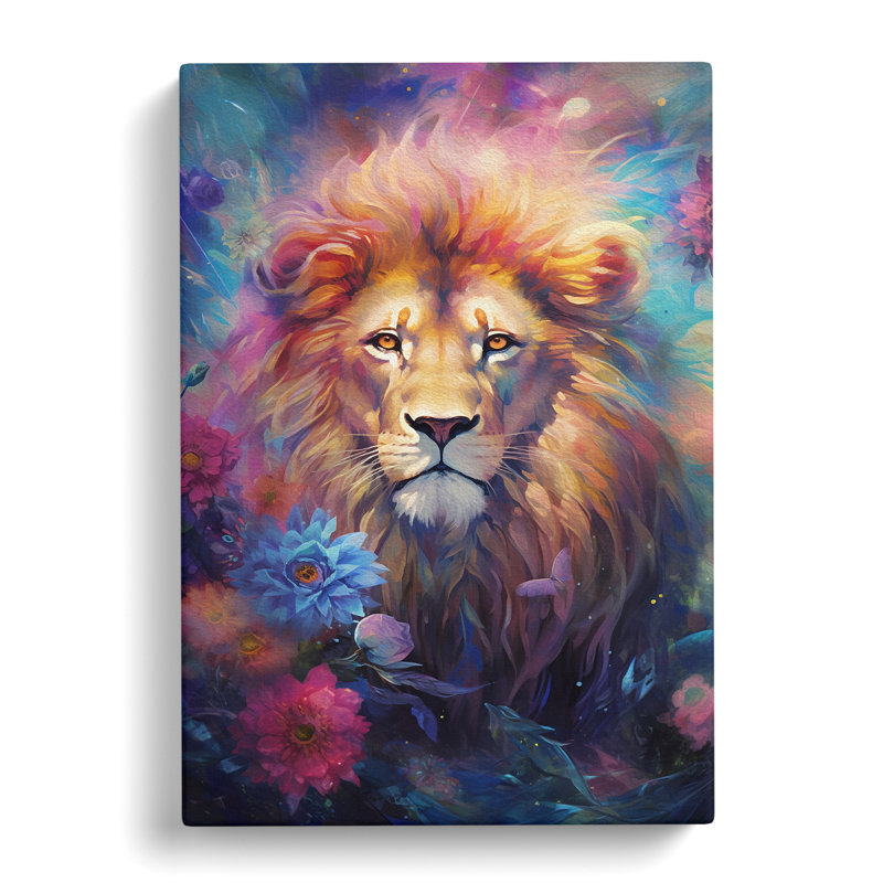 Leo Zodiac Impressionism - Wrapped Canvas, 60cm H x 40cm W x 3cm D
