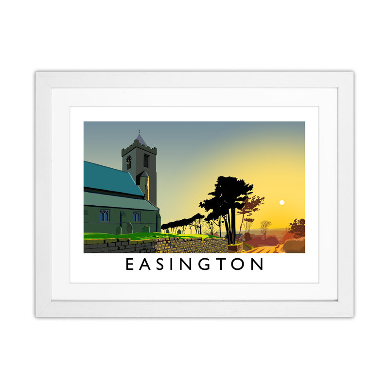 Easington by Richard O'Neill - Print, 43.5cm H x 53.5cm W x 3cm D, White Framed
