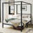 Tabiauea Metal Canopy Bed Frame with Wooden or Metal Slats-1063178861-1063178862