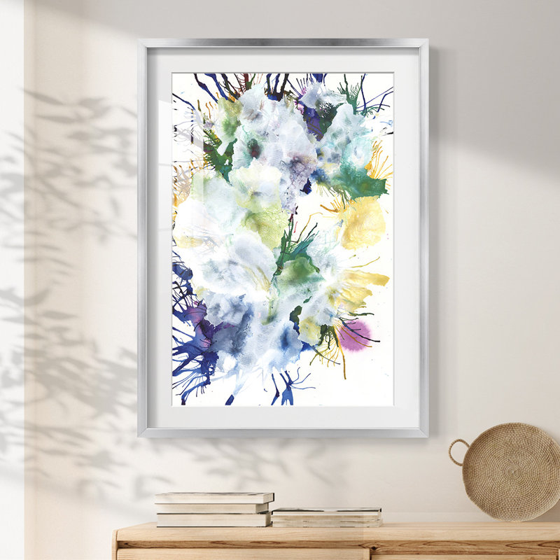 Like An Iris II -Framed Print, 25.5" H x 17.5" W, Silver