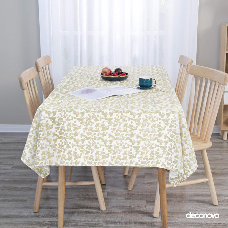 Deconovo water -repellent tablecloth, one piece, 140cm, gray, Dark pink, 140cm W x 300cm L