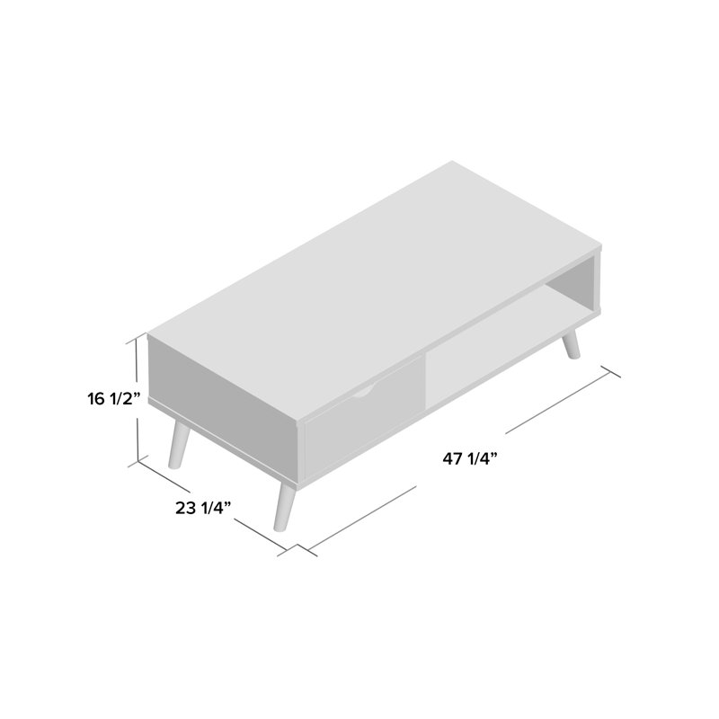 Four Leg Coffee Table with Storage