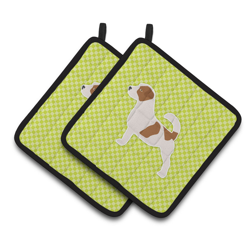 Cuisinier poignée caroline trésors Jack Russell, Vert