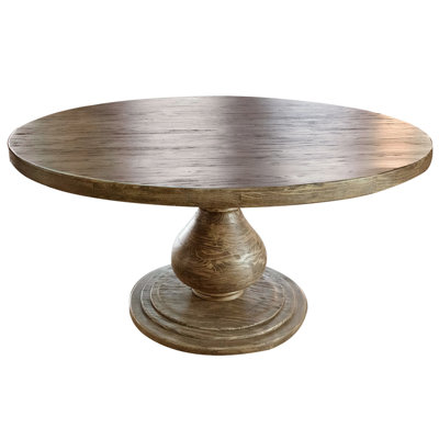 Bonanza Pine Round Solid Wood Dining Table