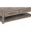 Table basse, 50 po, aucun assemblage requis, finition chêne blanc