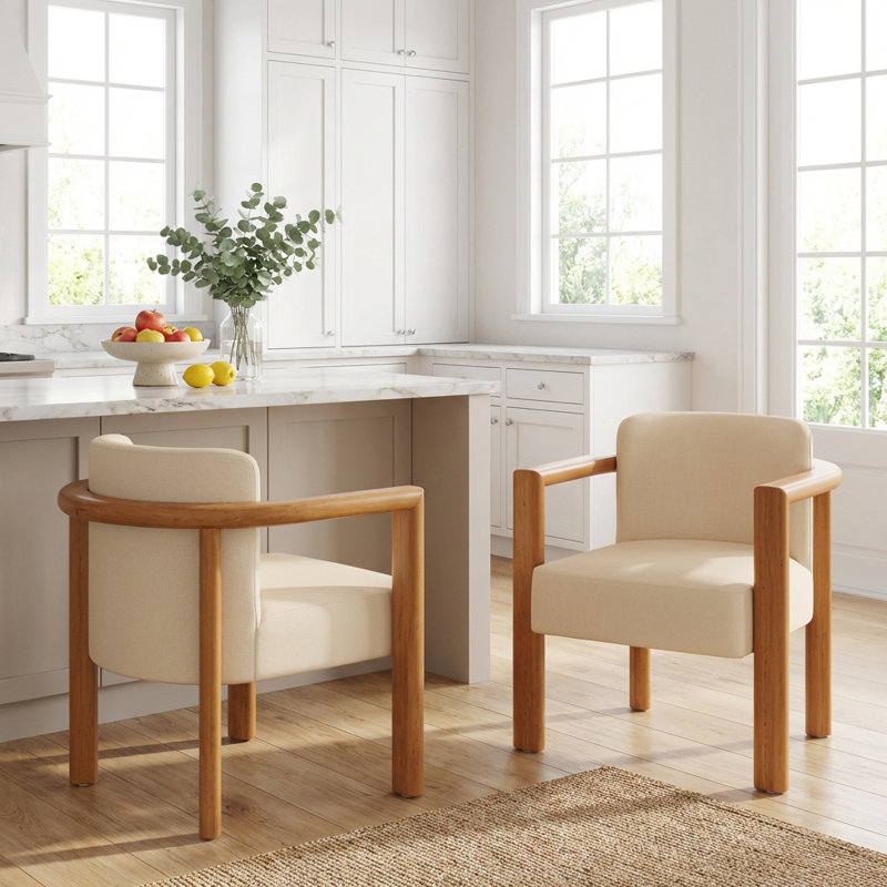 Ensemble de fauteuils rembourrés en tissu Elegant