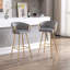 Ensemble de 30 tabourets de bar de 30 pouces avec repose-pieds chromé et base simple en velours-1424604176