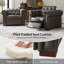 Fauteuil inclinable électrique en cuir véritable Burbank-1056337424
