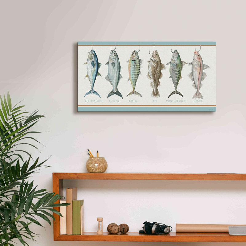 «Bunch of Fish» par Cindy Jacobs, estampe numérique sur toile, H 12 po x l 24 po