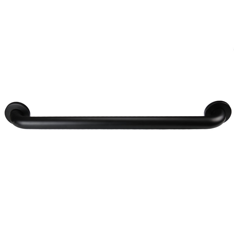 Barre d'appui en acier inoxydable noir mat de 1,5 po de diamètre, 24"