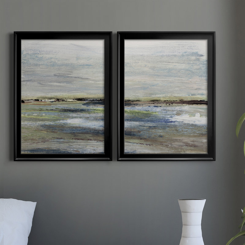 Wetlands I - 2 pièces, Noir, H 18,5 po x l 49 po x P 1,5 po
