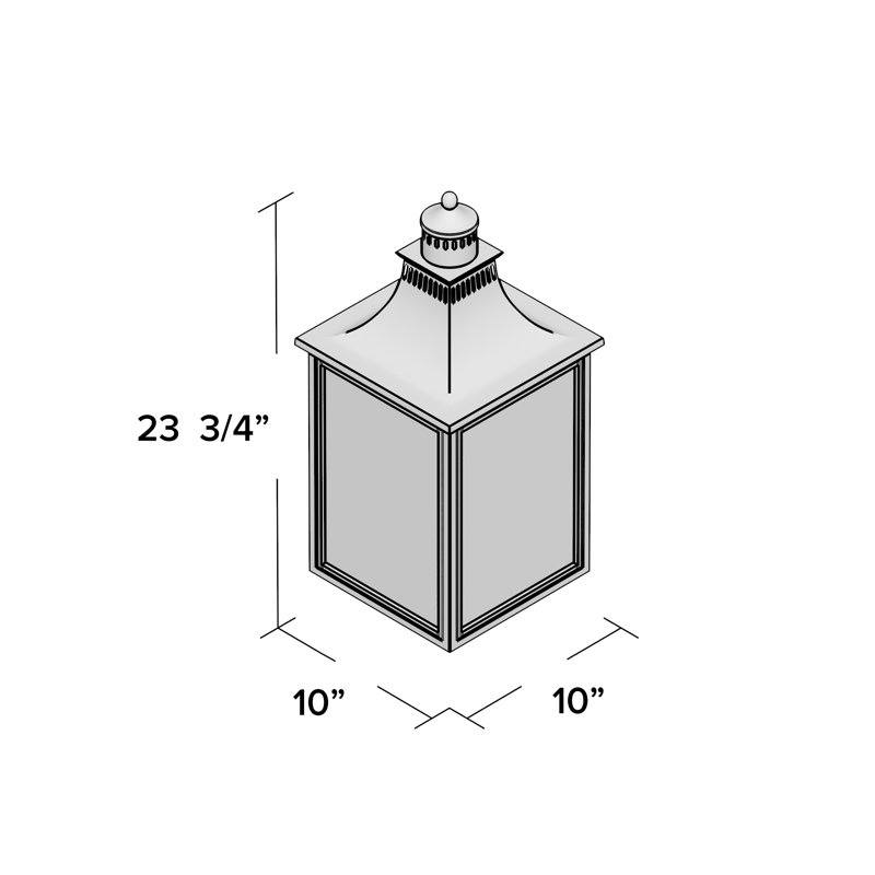Monte Grande 3-Light Outdoor Post Lantern in English Bronze, English Bronze