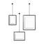 Metal Floating Frame with Chain for Wall Decor Set of 3