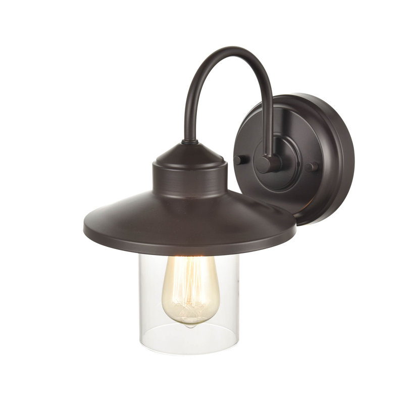 Aldrich Steel Wall Light, Powder Coated Bronze