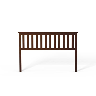 Ziggy Modern Dark Brown Walnut Solid Wood Slat Headboard