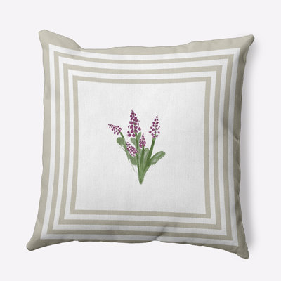 Floral Reversible Throw Pillow