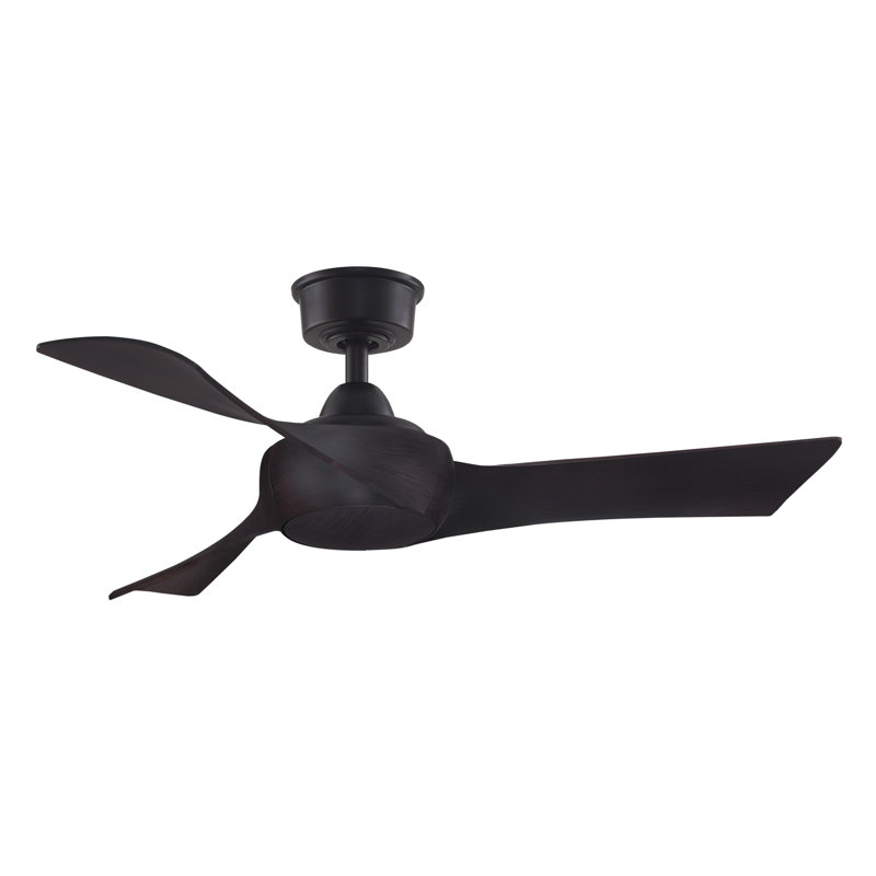 Wrap Custom 44 inch Indoor/Outdoor Ceiling Fan - Dark Bronze with Dark Walnut blades, Dark Walnut, Dark Bronze